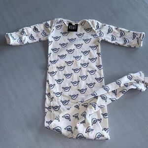 White and Blue Kids Pajama Nightgown